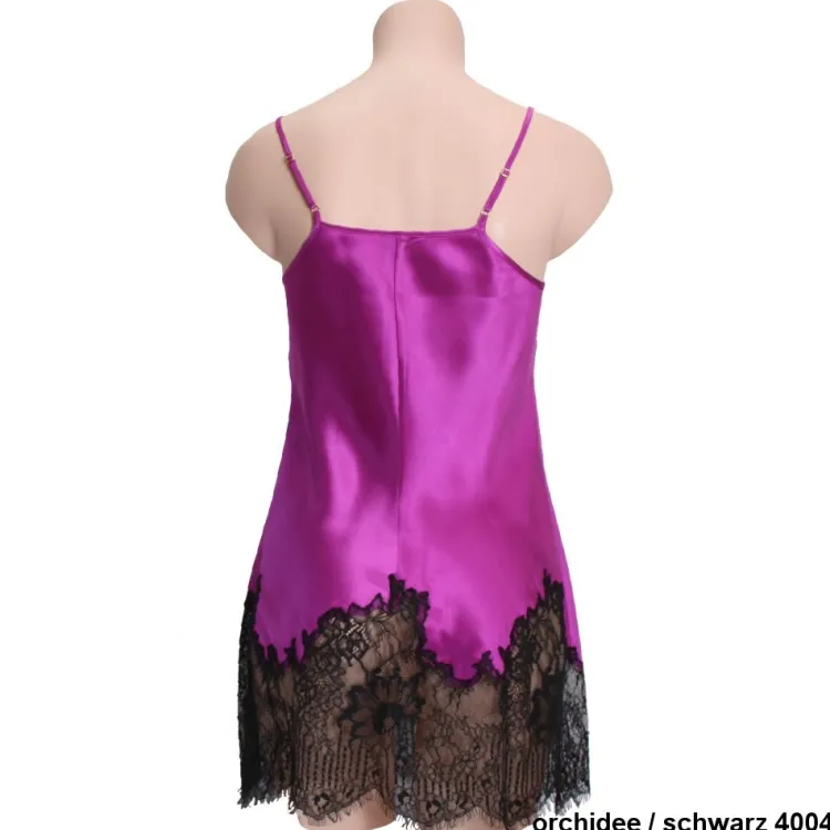 Mit Seidensatin|Tops Mit Seide^Marjolaine Seide Mini Combinette CHANTAGE edle Spitze von