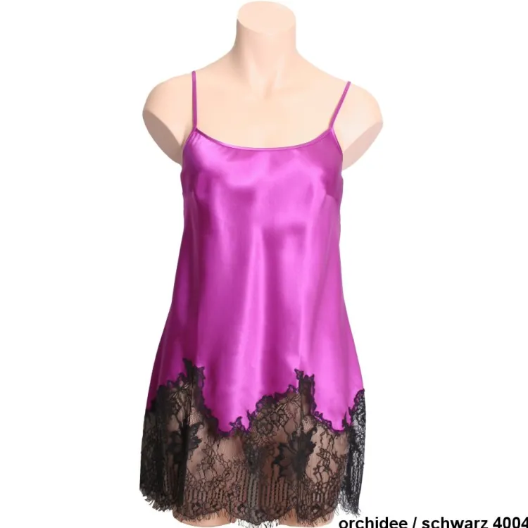 Mit Seidensatin|Tops Mit Seide^Marjolaine Seide Mini Combinette CHANTAGE edle Spitze von