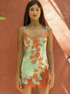 Seidenneglige|Seidennachthemd^Marjolaine Seide Mini Combinette PHENIX No. 2 kurz von