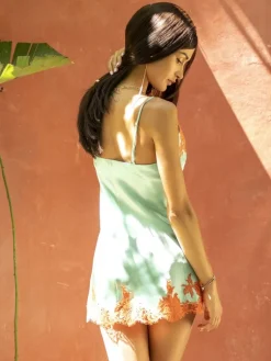 Seidenneglige|Seidennachthemd^Marjolaine Seide Mini Combinette PHENIX No. 2 von