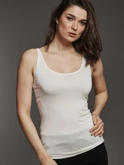 Camisole (Breite Träger)|Mit Jersey & Wirkseide^Kokon Zwo Seide mit Bio-Baumwolle kbA TRÄGERTOP Basic