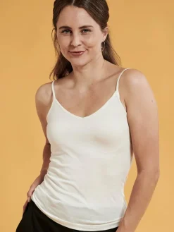 Spaghettiträger Tops|Mit Jersey & Wirkseide^Kokon Zwo Seide mit Bio-Baumwolle kbA SPAGHETTI-TOP Basic von