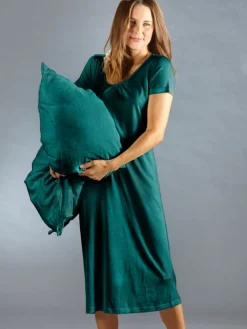 Seiden Basics|Seide Sleepshirt^Kokon Zwo Seide mit Bio-Baumwolle NACHTHEMD uni von