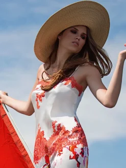 Tops Mit Spitze|Spaghettiträger Tops^Marjolaine Seide mit Spitze Longtop JARDIN von