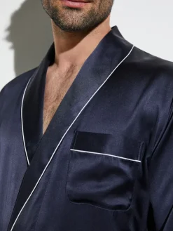 Seide Morgenmäntel^Zimmerli Seide Morgenmantel Herren SILK NIGHTWEAR 6000 von