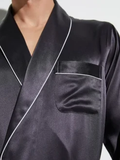 Seide Morgenmäntel^Zimmerli Seide Morgenmantel Herren SILK NIGHTWEAR 6000 von