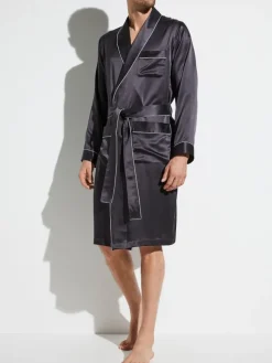 Seide Morgenmäntel^Zimmerli Seide Morgenmantel Herren SILK NIGHTWEAR 6000 von