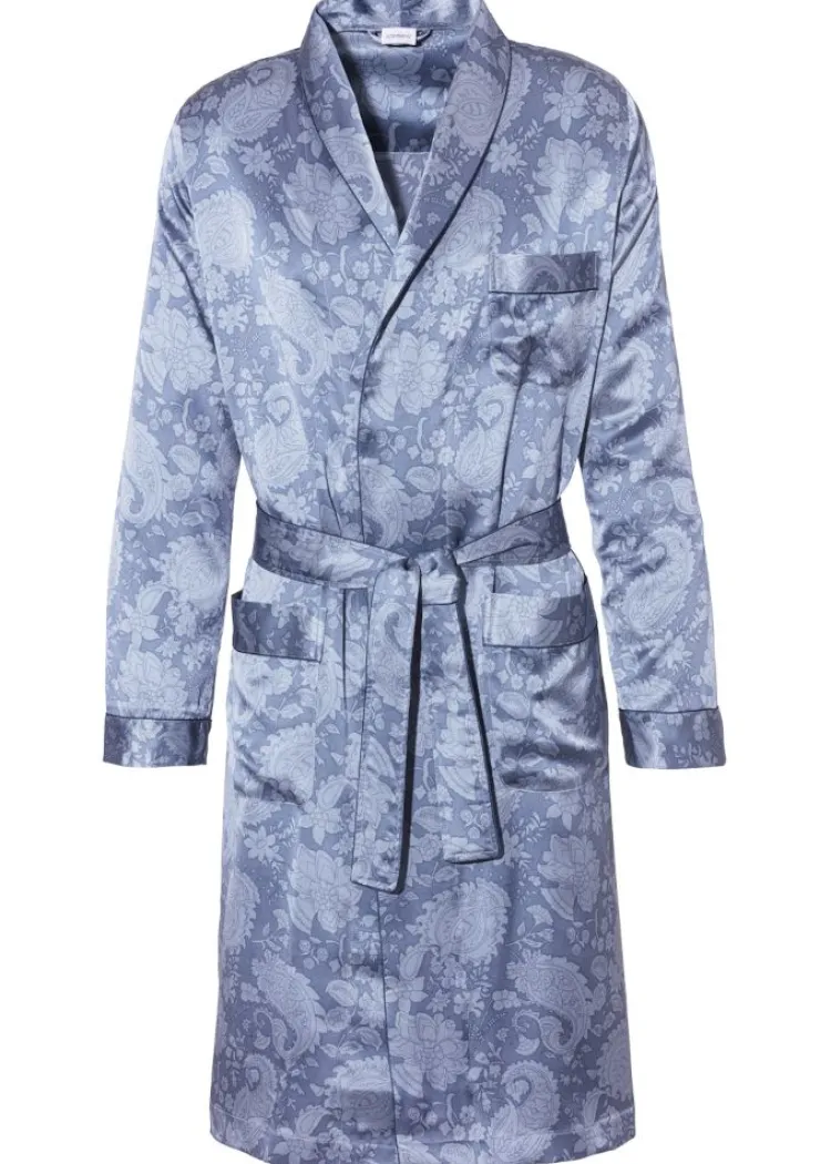 Seide Morgenmäntel^Zimmerli Seide Morgenmantel Herren SILK NIGHTWEAR 6000 knielang von