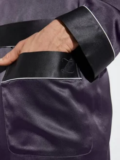 Seide Morgenmäntel^Zimmerli Seide Morgenmantel Herren SILK NIGHTWEAR 6000 knielang von