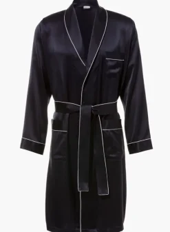 Seide Morgenmäntel^Zimmerli Seide Morgenmantel Herren SILK NIGHTWEAR 6000 knielang von