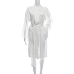 Morgenmantel Kurz|Morgenmantel Aus Satin^Gattina Seide Morgenmantel MAGIC MOMENTS von dunkelblau oder weiß mit Spitze