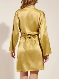 Morgenmantel Kurz|Morgenmantel Mit Seide^Pain de Sucre Seide Morgenmantel RAKIA 72 von messing