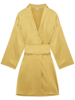 Morgenmantel Kurz|Morgenmantel Mit Seide^Pain de Sucre Seide Morgenmantel RAKIA 72 von messing