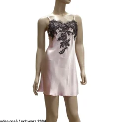 Seidennachthemd^Marjolaine Seide Nachthemd BACCARAT mit französischer Spitze von