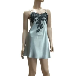 Seidennachthemd^Marjolaine Seide Nachthemd BACCARAT mit französischer Spitze von