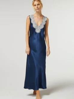 Seidennachthemd|Kleider^Vivis Seide Nachtkleid LEONA lang von