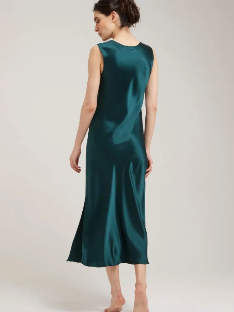 Seidennachthemd|Kleider^Vivis Seide Nachtkleid LEONA lang von