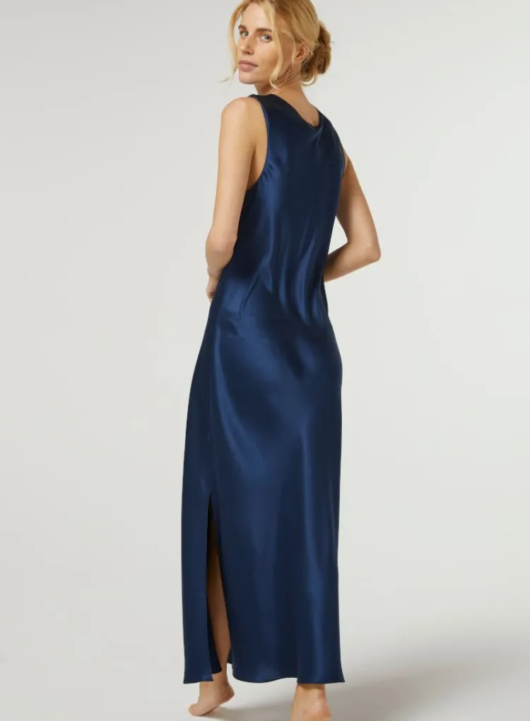 Kleider|Seidenneglige^Vivis Seide Nachtkleid LEONA mit Spitze von