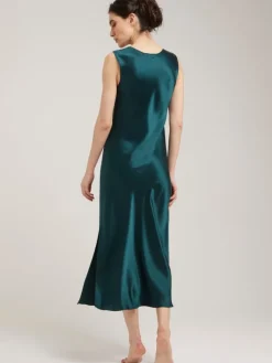 Kleider|Seidenneglige^Vivis Seide Nachtkleid LEONA mit Spitze von