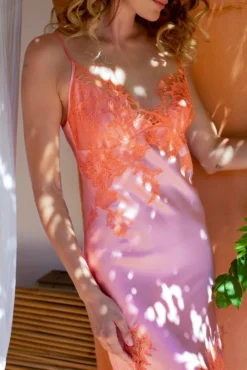 Alle Negligés|Seidenneglige^Marjolaine Seide Nachtkleid NYMPHE No. 5 halblang