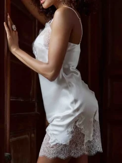 Seidennachthemd|Alle Negligés^Marjolaine Seide Negligé BACCARAT Calais Spitze uni von