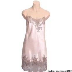 Alle Negligés|Seidenneglige^Marjolaine Seide Negligé CAPRICE mittellang Calais Spitze