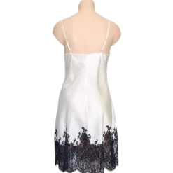 Alle Negligés|Seidenneglige^Marjolaine Seide Negligé CAPRICE mittellang Calais Spitze