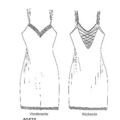 Alle Negligés|Seidenneglige^Gattina Seide Negligé SAKHALI mit Spitze von rot oder schwarz mit schwarzer Spitze