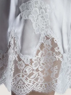 Alle Negligés^Aubade Seide Negligé SOIE D´AMOUR mit Spitze von