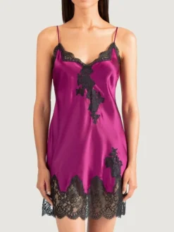 Alle Negligés^Aubade Seide Negligé SOIE D´AMOUR mit Spitze von