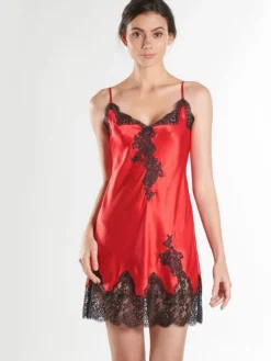 Alle Negligés|Seidenneglige^Aubade Seide Negligé TOI MON AMOUR klassische Farben von