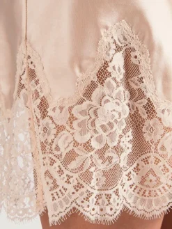 Alle Negligés|Seidenneglige^Aubade Seide Negligé TOI MON AMOUR klassische Farben von