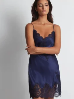 Alle Negligés|Seidenneglige^Aubade Seide Negligé TOI MON AMOUR klassische Farben von