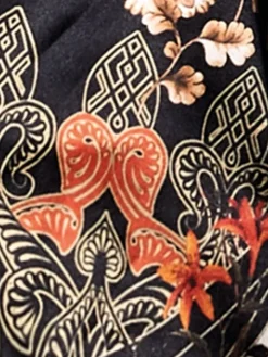 Alle Negligés|Seidenneglige^Chiara Fiorini Seide Neglige CHRISTMAS CAPSULE schwarz-gold von schwarz gold mit Spitze