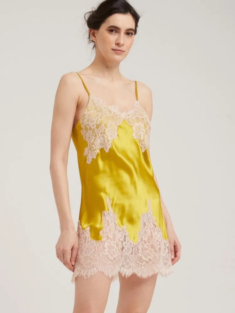 Seidennachthemd|Alle Negligés^Vivis Seide Neglige kurz LILLIAN von