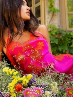 Alle Negligés|Seidenneglige^Marjolaine Seide Neglige lang MELINDA Luxus von