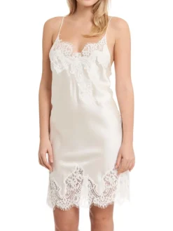 Alle Negligés|Unterkleider Mit Spitze^Gattina Seide Neglige MAILIN Satin mit Spitze von