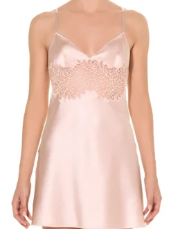 Alle Negligés|Seidenneglige^Ritratti Seide Neglige WEDDING puder-rosé von puder rosa mit Spitze