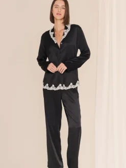 Seiden Basics|Seidenpyjama^Eva B. Bitzer Seide Pyjama SATIN + LACE von