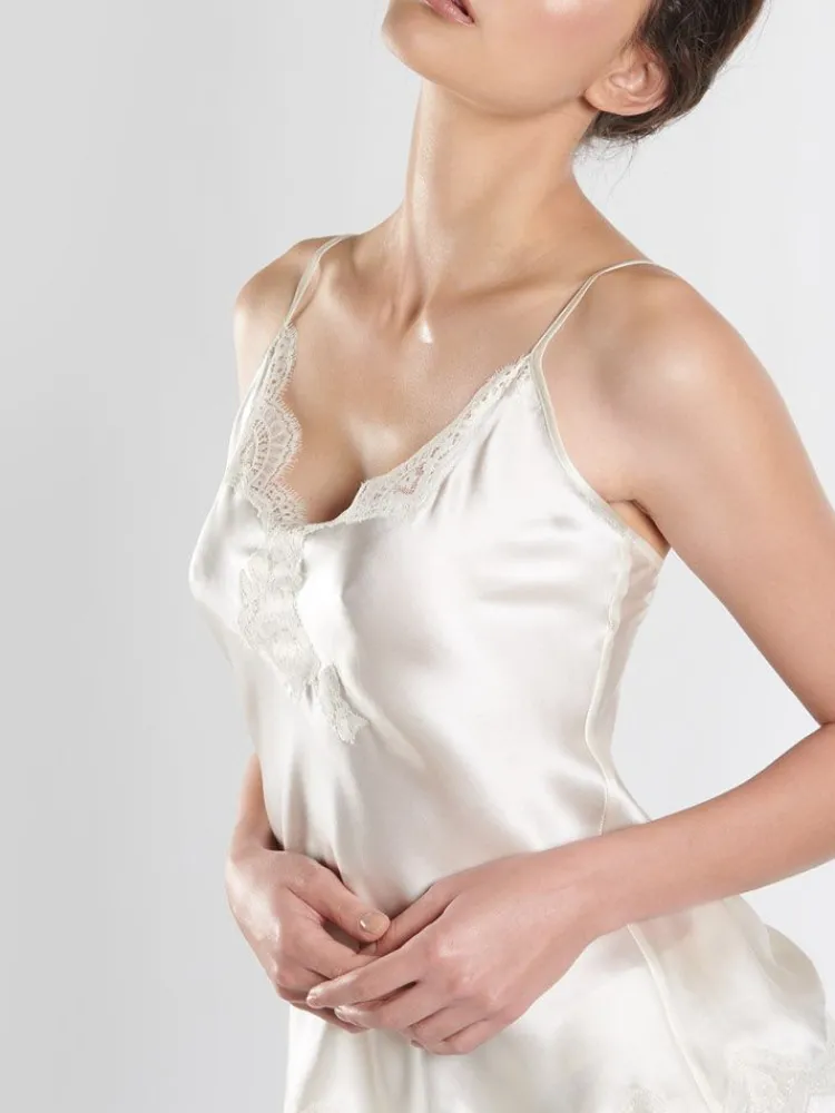 Tops Mit Spitze|Spaghettiträger Tops^Aubade Seide Top TOI MON AMOUR Satin von
