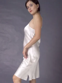 Seiden Basics|Seidennachthemd^Gattina Seide-Baumwolle Nachthemd SATIN knielang von