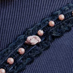 Tops Mit Spitze|Spaghettiträger Tops^Gattina Seide-Baumwolle Seidentop FIOCCA mauve oder dunkelblau von dunkelblau oder malve