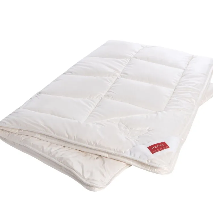 Seidendecken|Medium Bettdecken^HEFEL Seidendecke mittelwarm PURE SILK GD mit Lyocell-Satin von champagner (creme-weiß)