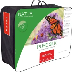 Seidendecken|Medium Bettdecken^HEFEL Seidendecke mittelwarm PURE SILK GD mit Lyocell-Satin von champagner (creme-weiß)