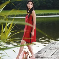 Seidennachthemd|Strandkleider & Sommerkleider^Traveleru00b4s Tree Seidenkleid  LITTLE BLACK DRESS 100% Seide Traveler´s Tree® schwarz (99 black) oder rot und blau