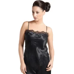 Tops Mit Spitze|Spaghettiträger Tops^Marjolaine Seiden-Longtop JARDIN mit Spitze von