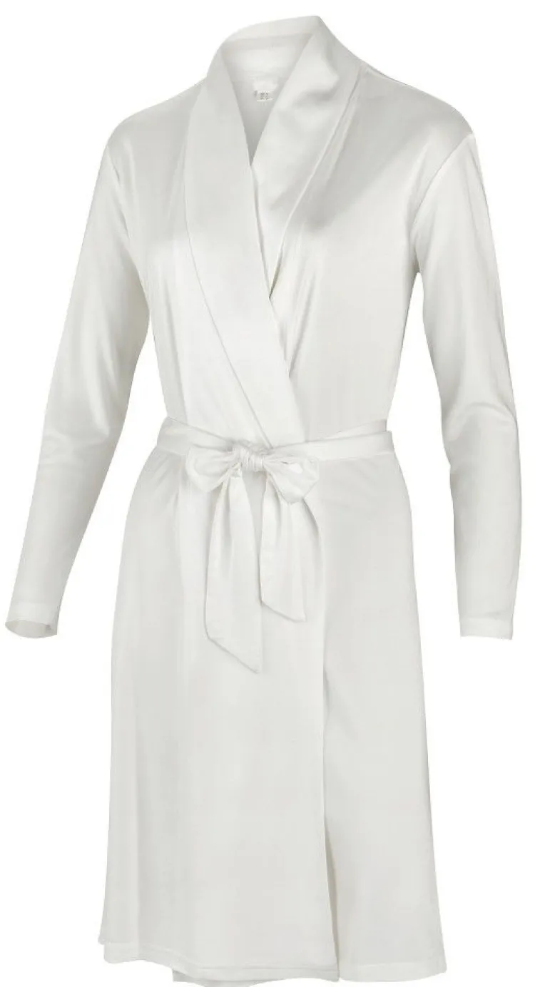 Morgenmantel Kurz|Morgenmantel Mit Seide^Nightdreams Seidenmix Kurz-Morgenmantel ADELAIDE uni von