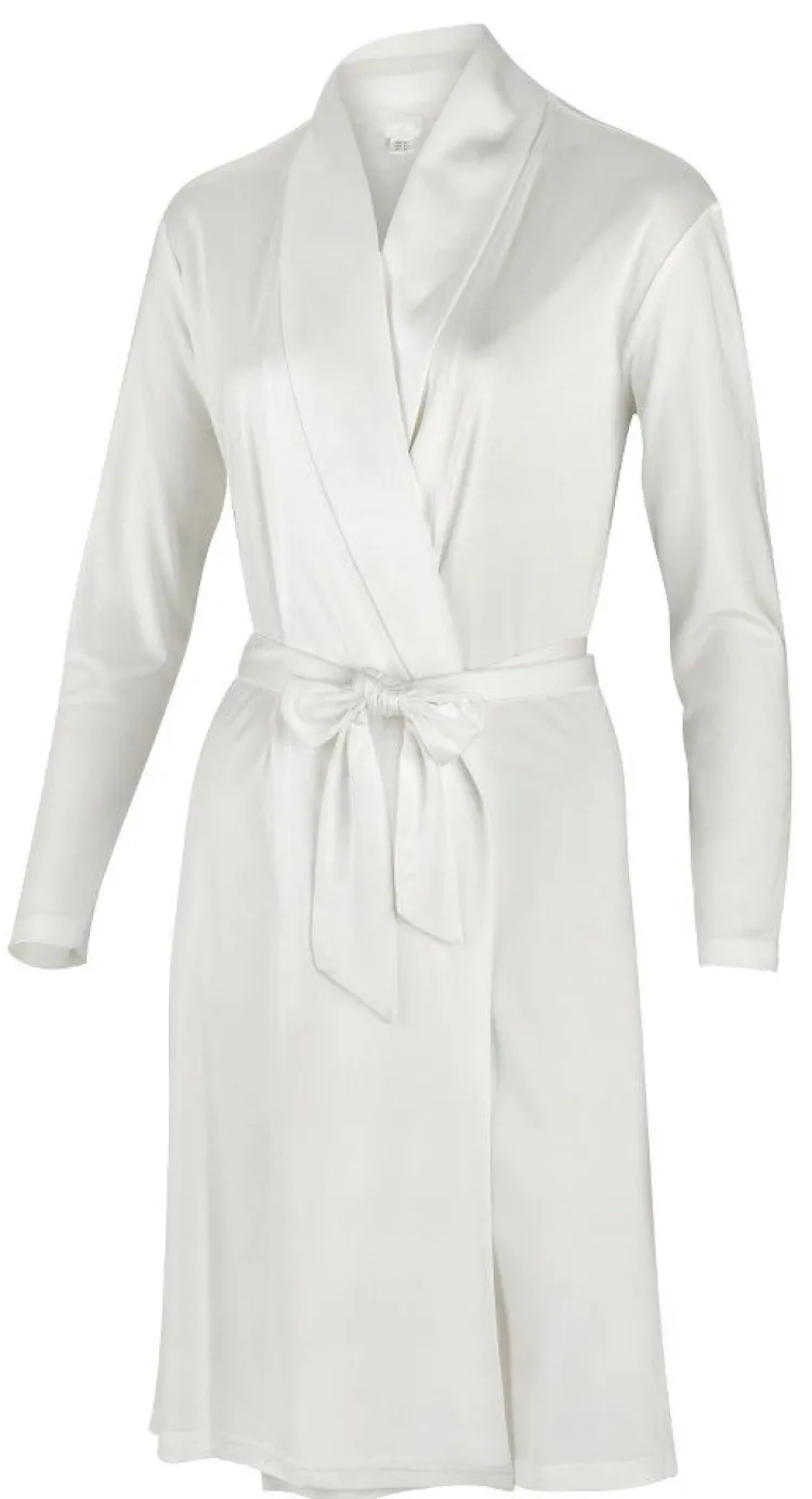 Morgenmantel Kurz|Morgenmantel Mit Seide^Nightdreams Seidenmix Kurz-Morgenmantel ADELAIDE uni von