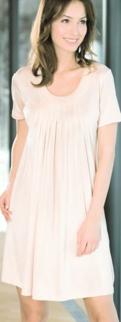 Seiden Basics|Seide Sleepshirt^Nightdreams Seidenmix Wirkseide Kurzarm Nachthemd ADELAIDE Nr. 3 von