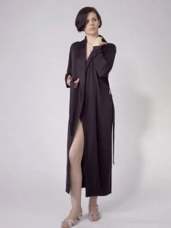 Morgenmantel Lang|Morgenmantel Mit Seide^Nightdreams Seidenmix Wirkseide langer Morgenmantel ADELAIDE von